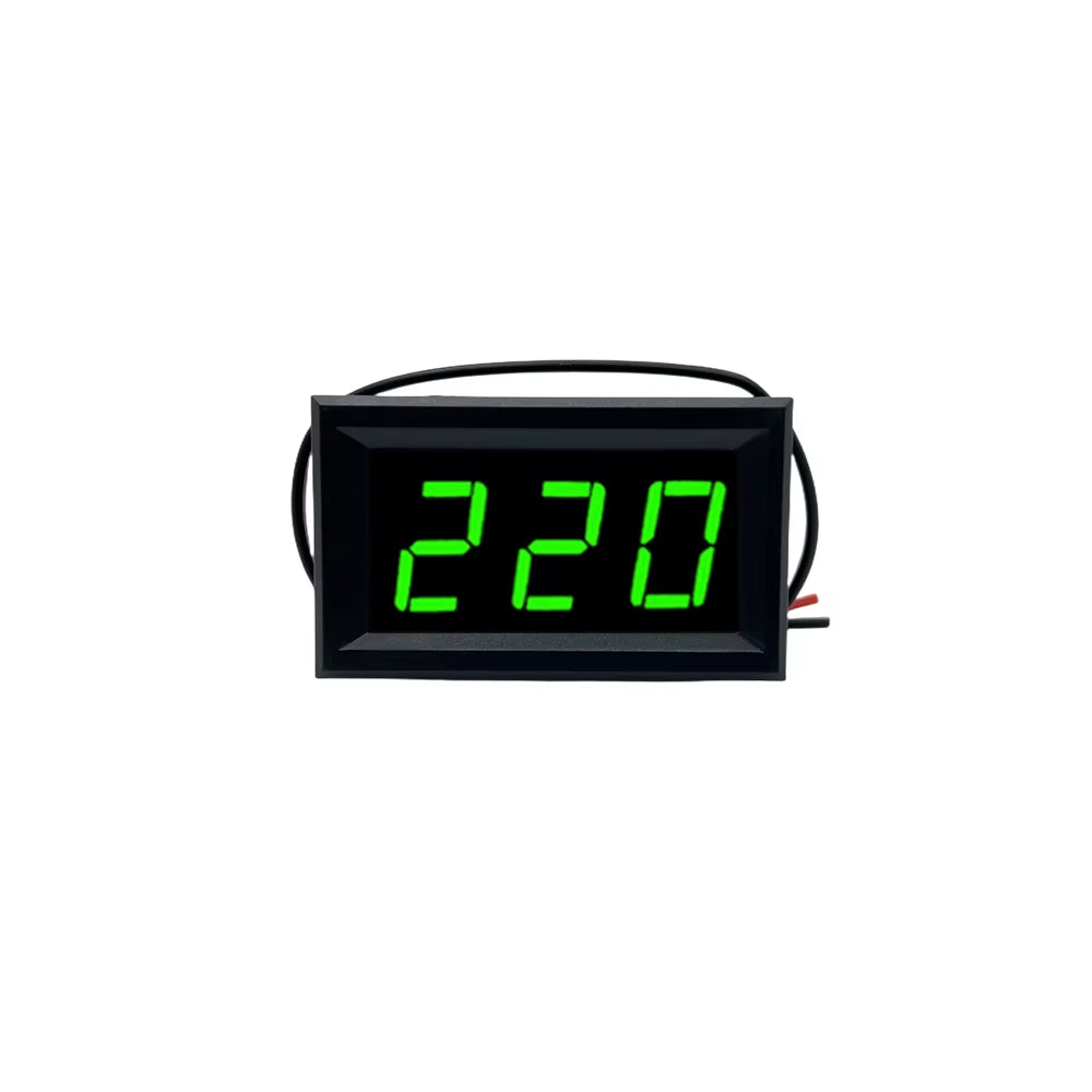AC 70-500V 0.56" LED Digital Voltmeter Voltage Meter Volt Instrument Tool 2 Wires Red Green Blue Display 110V 220V DIY 0.56 Inch